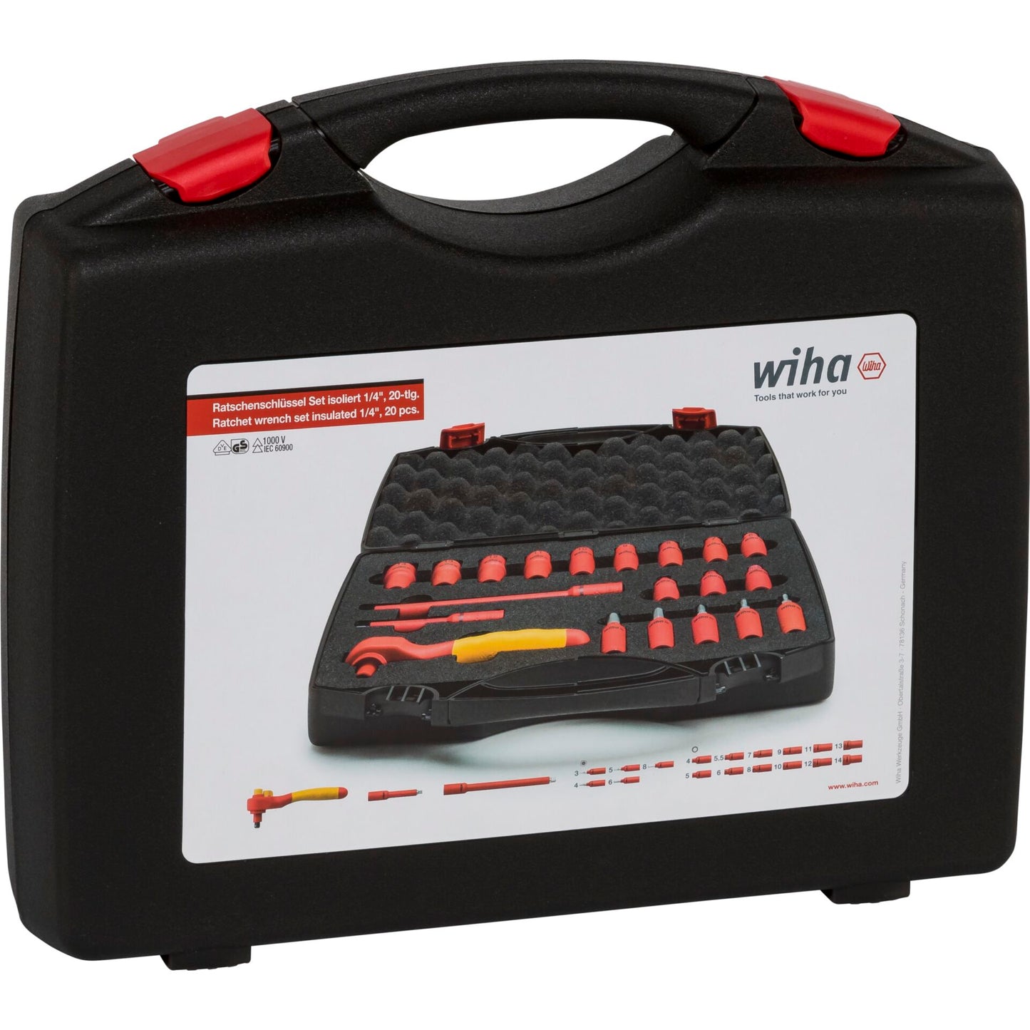Wiha Ratschenschlüssel Set isoliert 1/4"  21-teilig
