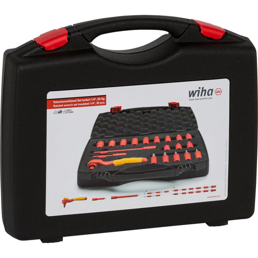 Wiha Ratschenschlüssel Set isoliert 1/4"  21-teilig